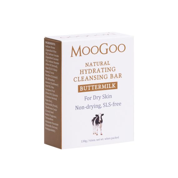 MooGoo Natural Hydrating Cleansing Bar Fresh Buttermilk 130g