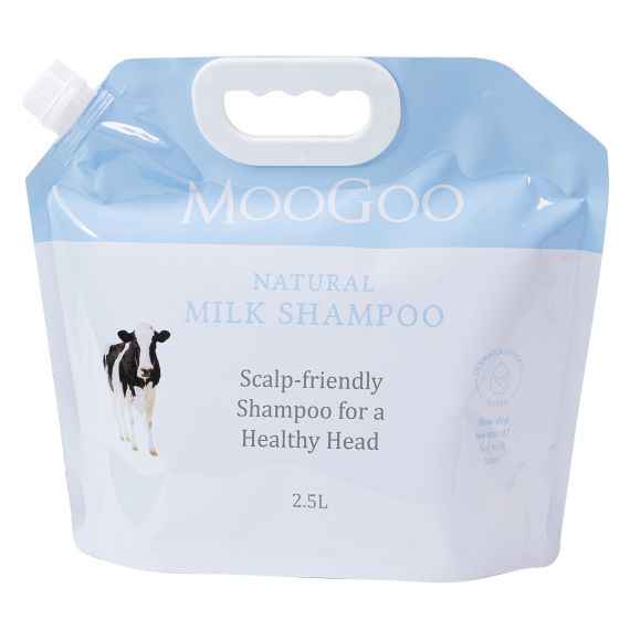 MooGoo Skincare Milk Shampoo Pouch 2.5L packet on a white background